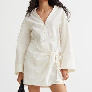 H&M short shirt dress - cream